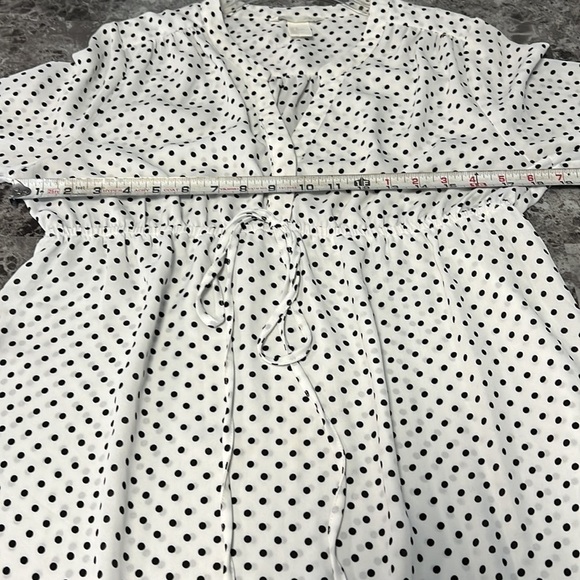 H&M Mama Maternity Polka Dot Balloon Sleeve Empire Waist Flowy Feminine Tunic M - Picture 8 of 10